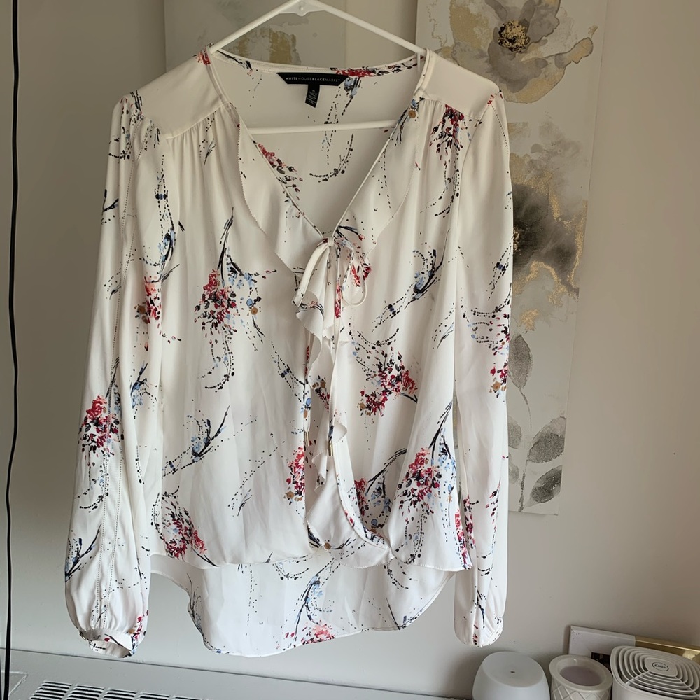 Ruffle Tie-Front Blouse